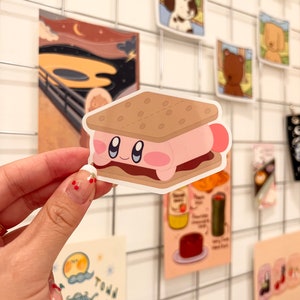 S&#39;more Die-Cut Sticker || Laptop Sticker, Digital Art, Stickers, Water Bottle Sticker, Stationery, Illustration, Kawaii