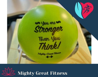 You are stronger Than You Think stress ball, lime green, bright, motivational, fidget toy, stress ball