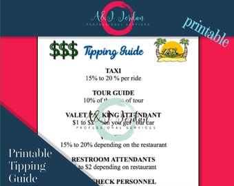 Tipping guide. Tipping. Gratuity. Travel Tipping. Guide to tips. How much to tip. Tip Guide. Pocket Tip. Tips. Printable Tip Guide.