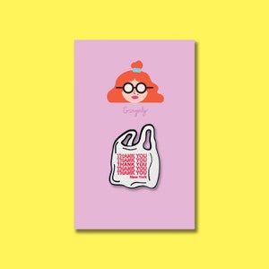 Thank You Enamel Pin Badge | NYC New York Foodie  | Lapel Pin | Collar Pin | Cute Pin Collection | Gift for Her/Him