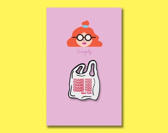 Épinglette en émail pour sac de remerciement NYC : épinglette pour gourmets new-yorkais