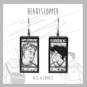Nick & Charlie - graphic novel inspired earrings