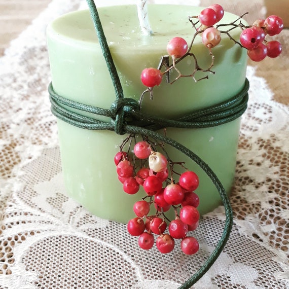 Mulled Wine Eco Soy Wax Berry Candle Christmas Holly Berry Etsy
