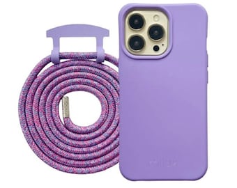 Mobile phone case with removable cord, milux mobile phone chain iPhone Samsung Huawei