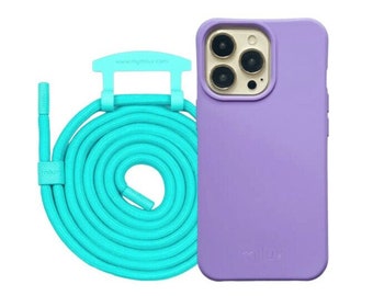 Mobile phone case with removable cord, milux mobile phone chain iPhone Samsung Huawei