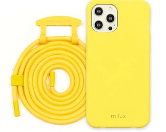 Mobile phone case with removable cord, milux mobile phone chain iPhone Samsung Huawei phone case