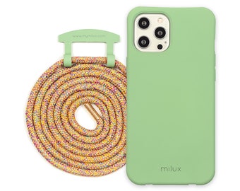 milux mobile phone case with removable cord, mobile phone chain iPhone Samsung Huawei