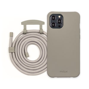 Mobile phone case with removable cord, milux mobile phone chain iPhone Samsung Huawei