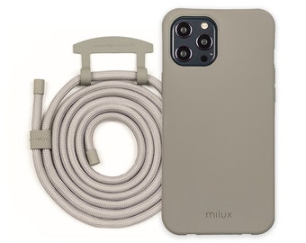 Mobile phone case with removable cord, milux mobile phone chain iPhone Samsung Huawei