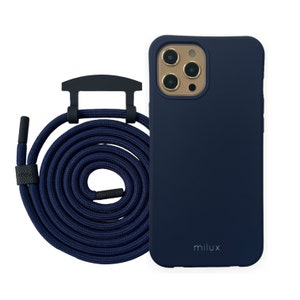 Étui pour téléphone portable avec cordon amovible, chaîne pour téléphone portable milux iPhone Samsung Huawei