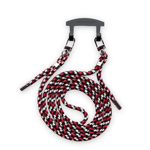 Chaîne de téléphone portable interchangeable cordon amovible pour étui de téléphone portable milux rouge blanc noir