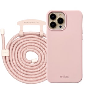 étui pour téléphone portable milux avec cordon amovible, chaîne pour téléphone portable iPhone Samsung Huawei