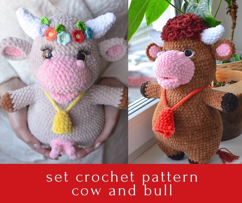 plush cow crochet pattern