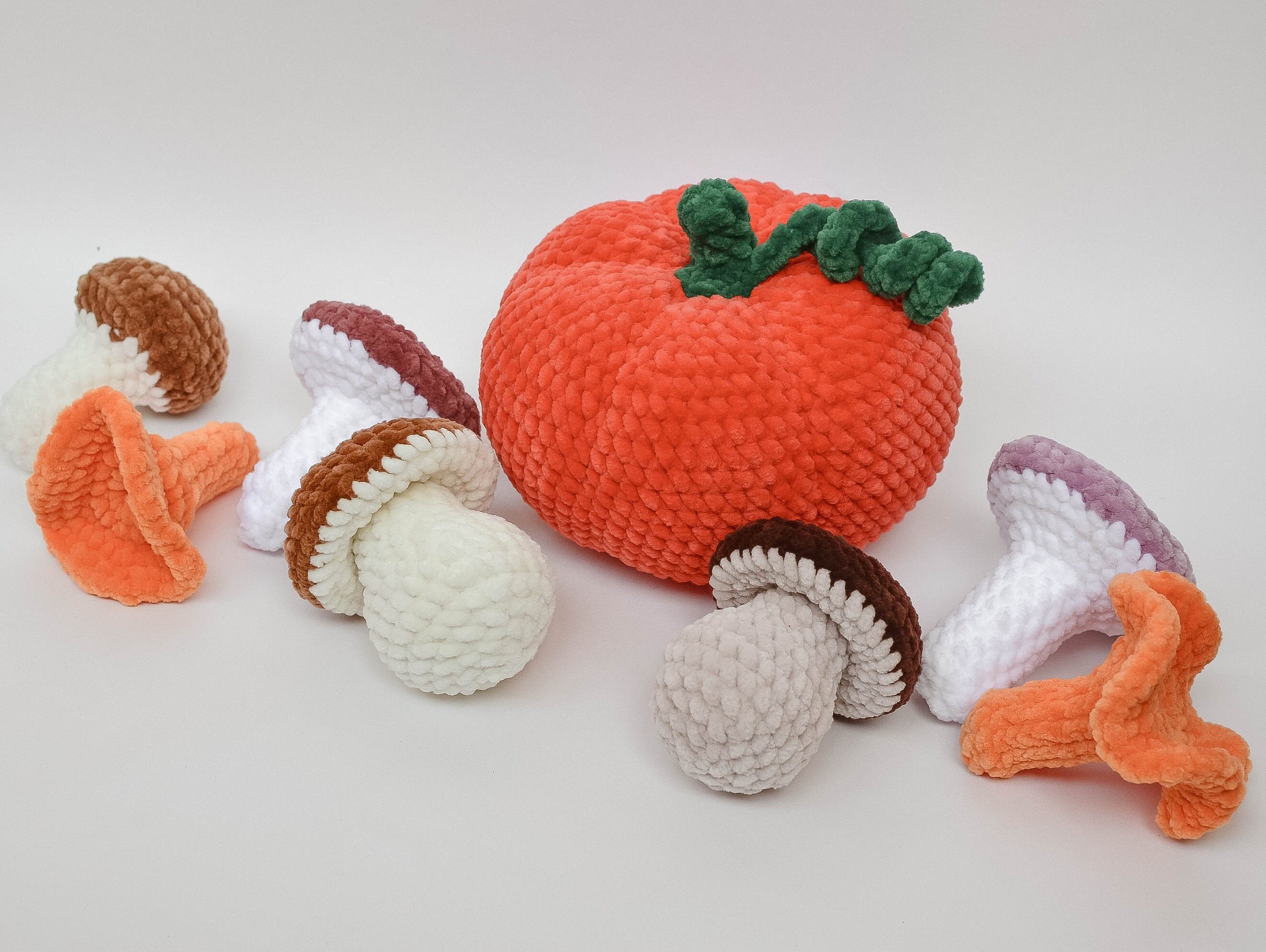 Crochet food pattern Mushroom plush amigurumi play food Etsy