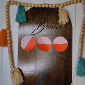 Prayer Board | Prayer Request Board | War Room Board | Wooden Note Board