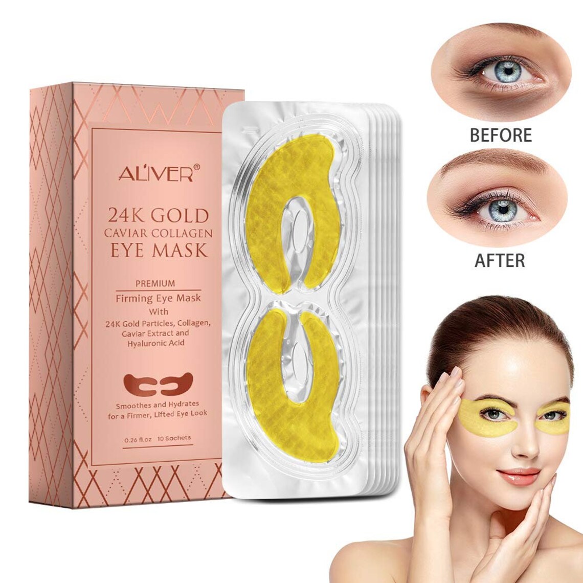 24K Gold Crystal Collagen Eye Mask Eye Patches Eye Mask For Etsy