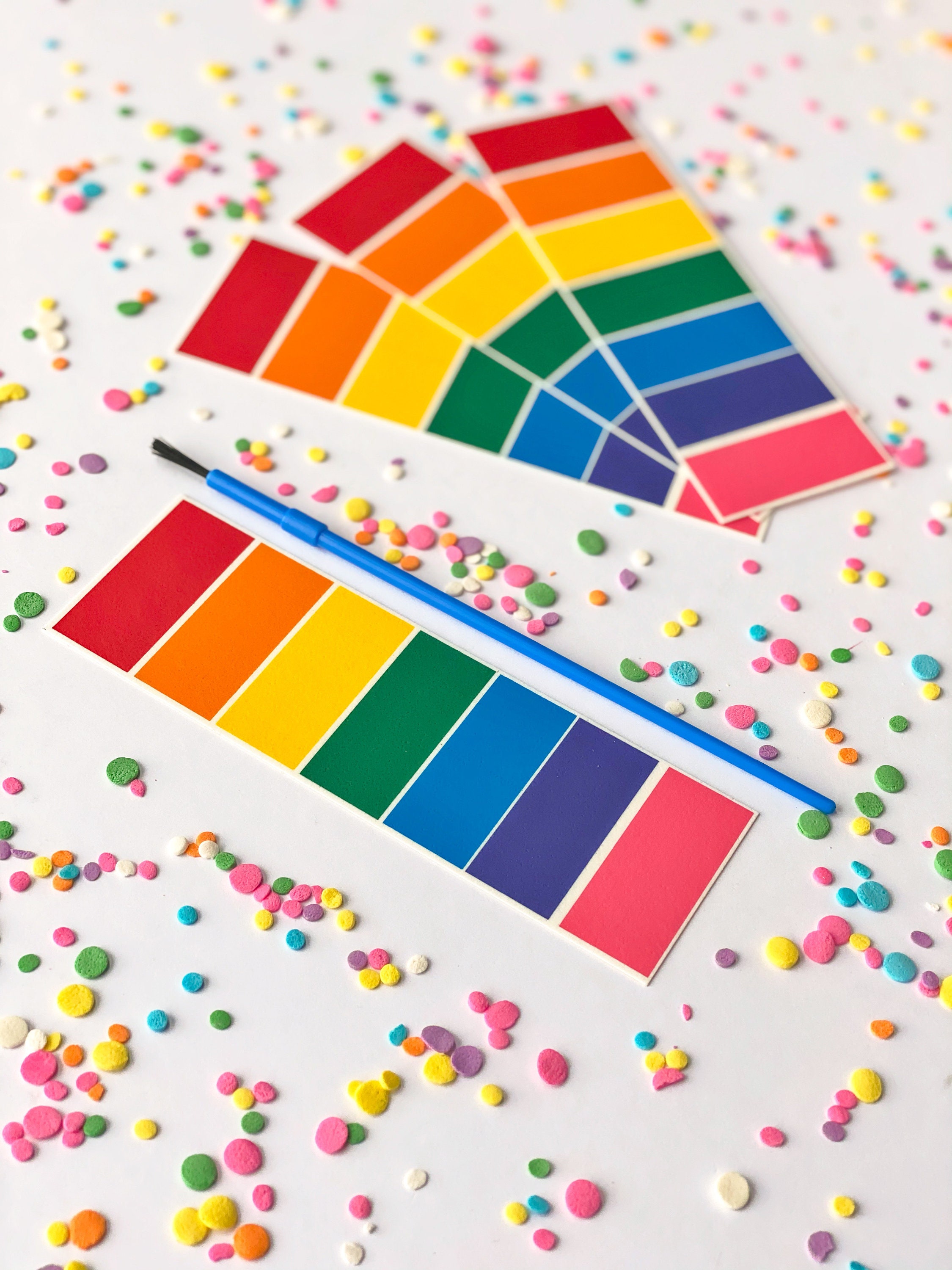Paint Your Own PYO RAINBOW Edible Paint Palettes Paint Brush Etsy