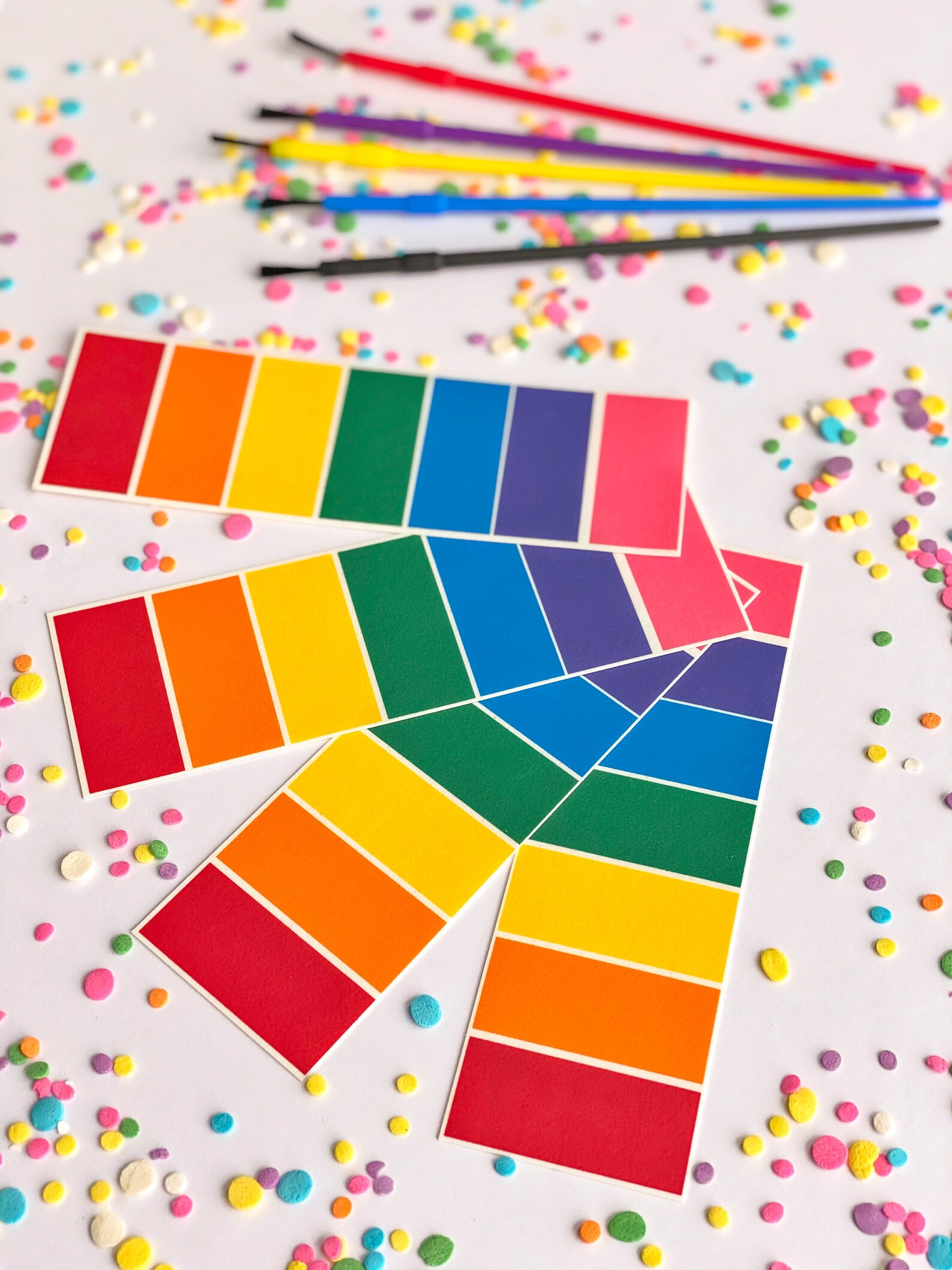 Paint Your Own PYO RAINBOW Edible Paint Palettes Paint Brush Etsy