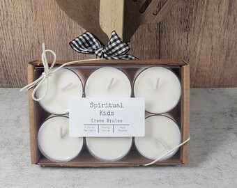 Creme Brulee Soy Tealights Hand Poured with Fragrant/Essential Oils | Food Scented Candle | Birthday Gift | Wedding Favors | Food Scented