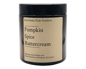 Pumpkin Spiced Buttercream Soy Candle 4oz Hand Poured with Fragrant/Essential Oils | Food Scented Candles | Birthday Gift | Christmas Gift |