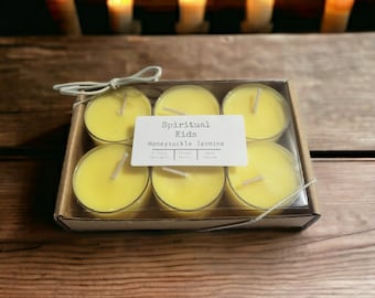 Honeysuckle Jasmine Soy Tealights: Hand Poured Floral Scent