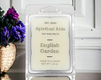 English Garden Soy Wax Melts: Floral Scented, Hand Poured (2.6oz)