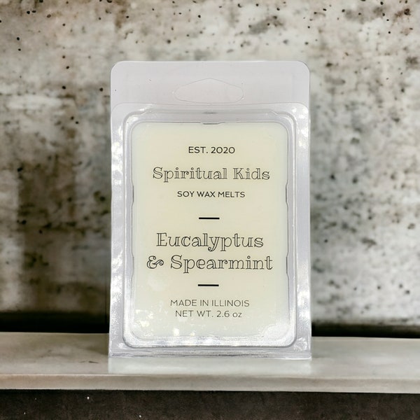 Eucalyptus & Spearmint Soy Wax Melts 2.6oz 6ct Hand Poured with Fragrant/Essential Oils! | Herbal Wax Melts | Birthday Gift | Christmas Gift