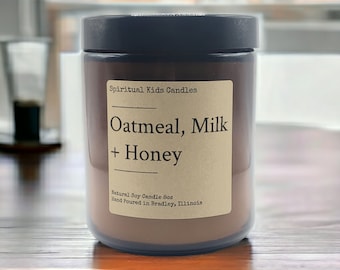 Oatmeal Milk & Honey Soy Candle - 4oz or 8oz Glass Jar