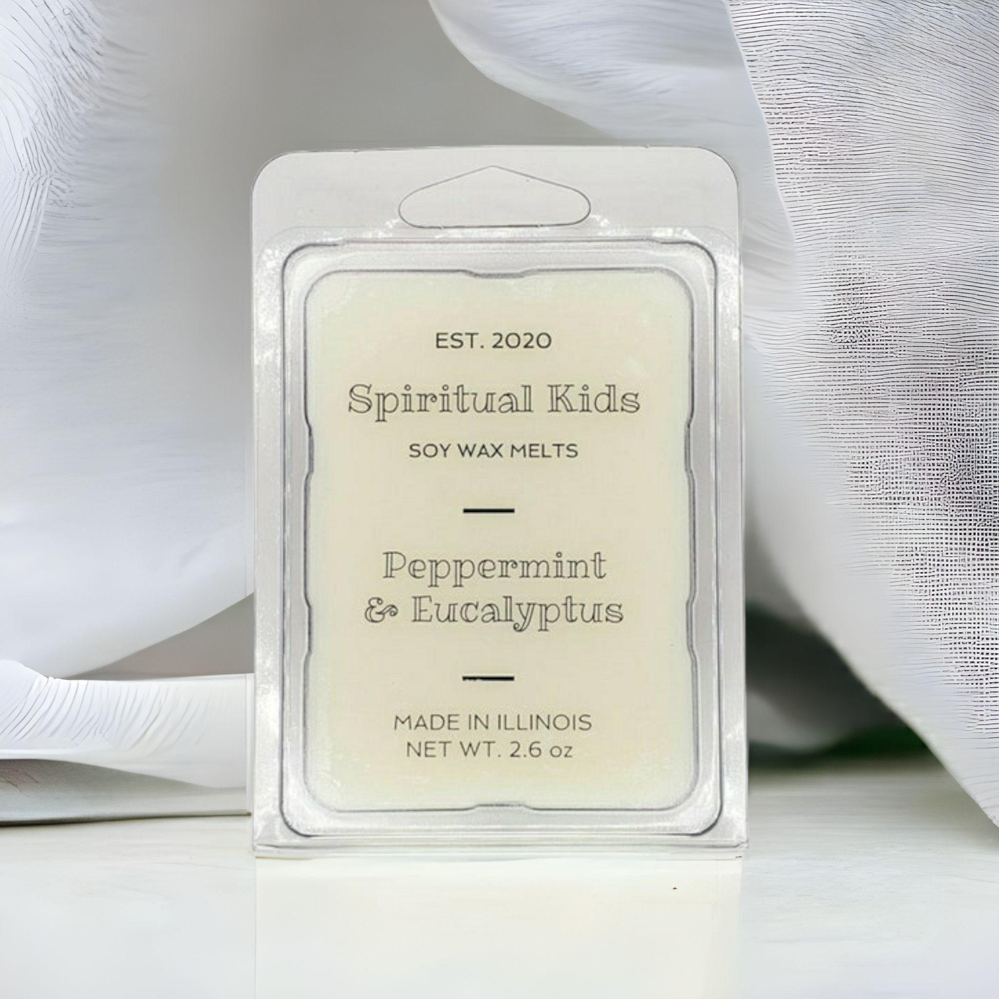 Peppermint & Eucalyptus 2.6oz All Natural Soy Wax Melts 6ct Hand
