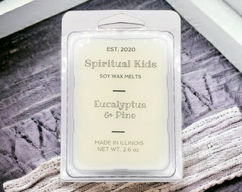 Eucalyptus & Pine Soy Wax Melts 2.6oz 6ct Hand Poured with Fragrant/Essential Oils! | Woodsy Wax Melts | Birthday Gift | Nature Wax Melts |