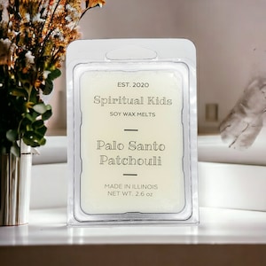Palo Santo Patchouli Soy Wax Melts 2.6oz 6ct Hand Poured with Fragrant/Essential Oils! | Herbal Wax Melts | Birthday Gift | Christmas Gift