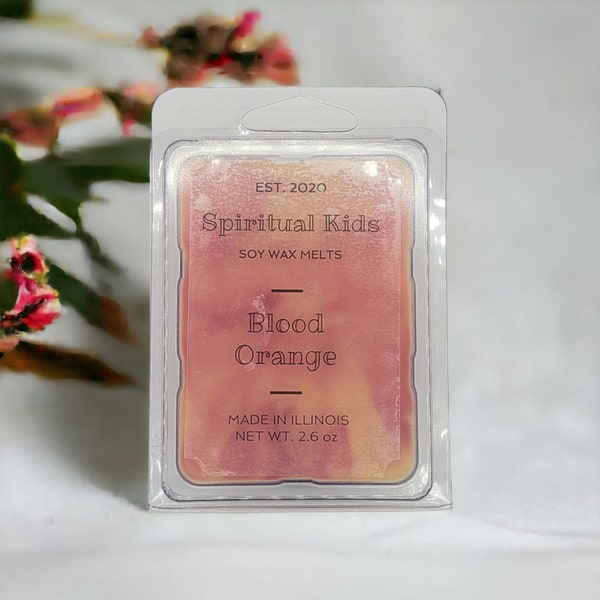 Blood Orange Soy Wax Melts 2.6oz 6ct Hand Poured with Fragrant/Essential Oils! | Citrus Wax Melts | Birthday Gift | Christmas Gift |