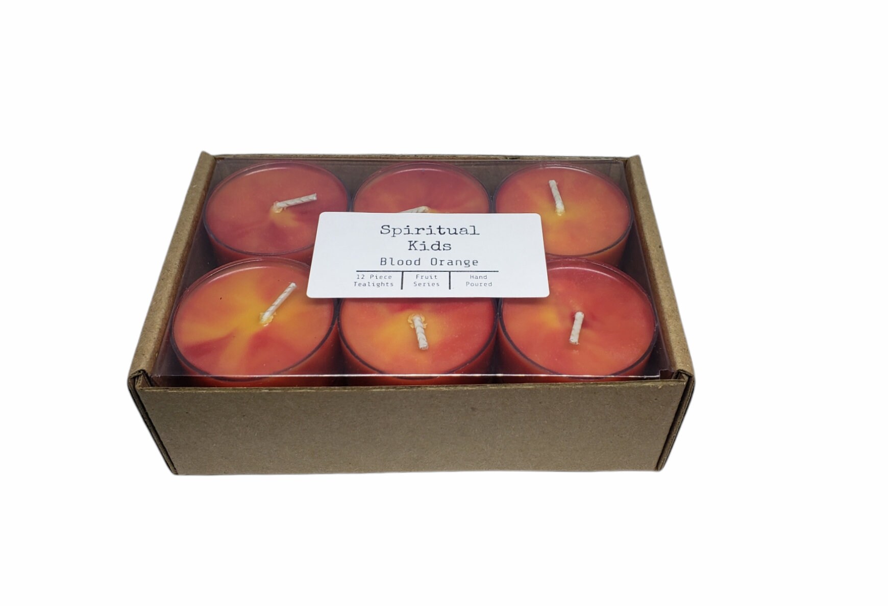 Blood Orange Natural Soy Wax Tealights  6ct or 12ct Hand Poured with …