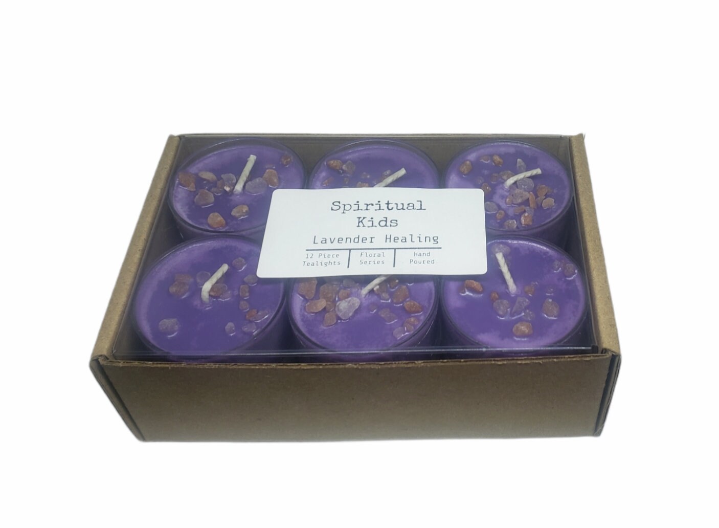 Lavender Healing All Natural Soy Wax Tealights Hand Poured with Fragr…