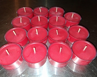 Red Hot Cinnamon Soy Tealights: Hand Poured, Spicy Scent