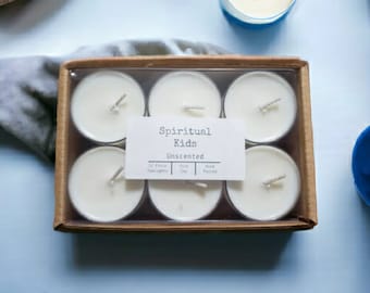 Unscented Soy Tealights 12 Count  Hand Poured | Cotton Wick | No Scent | Emergency Candles| Wedding Favors | Party Candles |