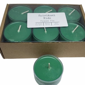 Fraser Fir  Natural Soy Wax Tealights Hand Poured with Fragrant/Essential Oils