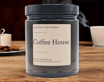 Vela de soja de Coffee House: vertida a mano.