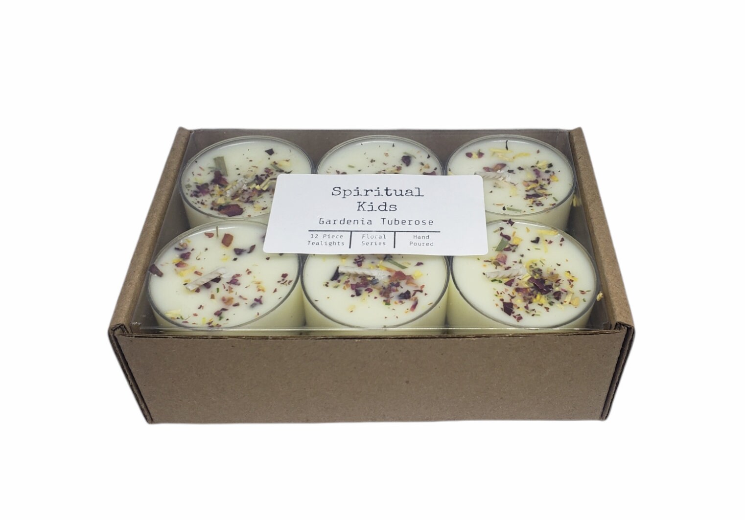 Gardenia Tuberose Natural Soy Wax Tealights Hand Poured with Fragrant…