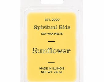 Sunflower Soy Wax Melts: Hand Poured Floral Scent (2.6oz)