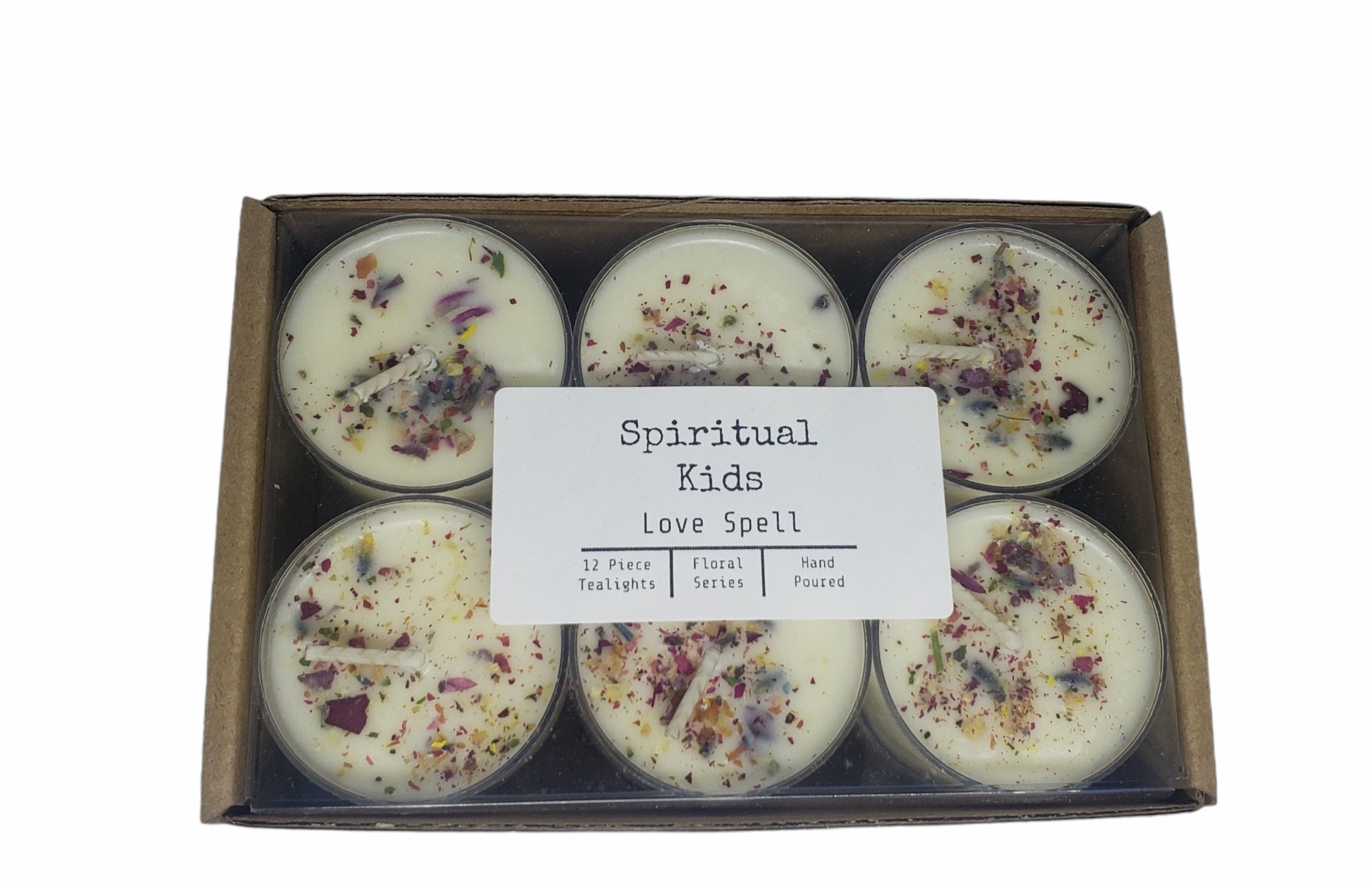 Love Spell Natural Soy Wax Tealights  6ct or 12ct Hand Poured with Fr…