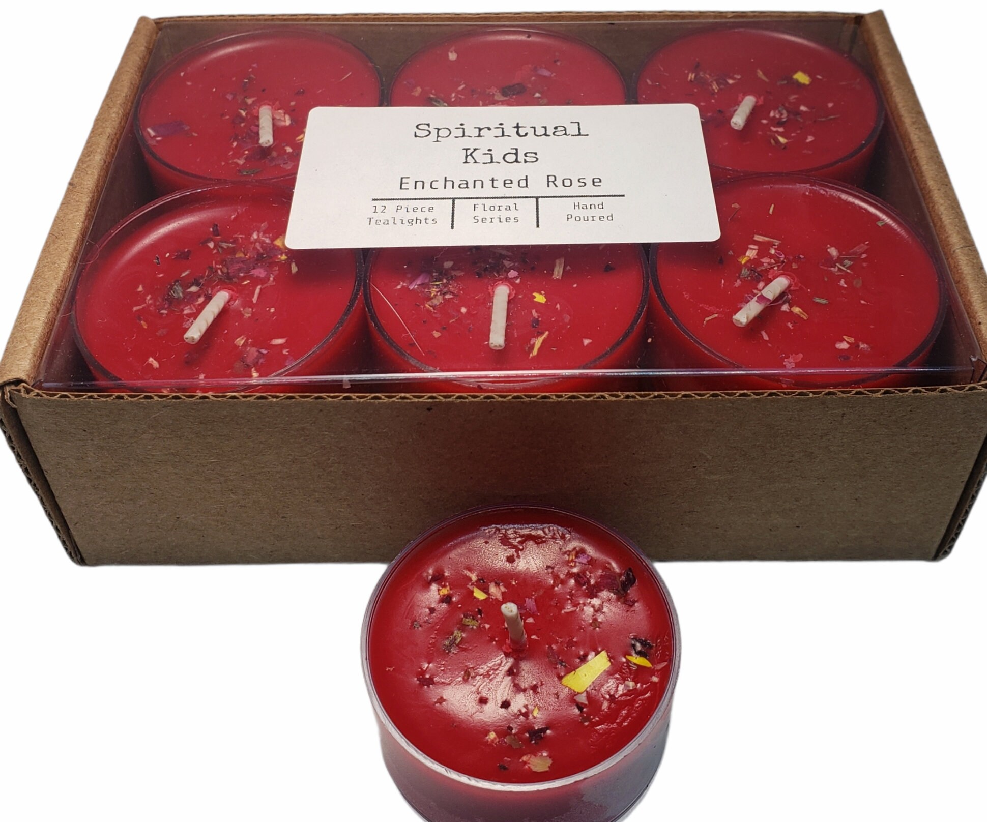 Enchanted Rose All Natural Soy Wax Tealights  6ct or 12ct Hand Poured…