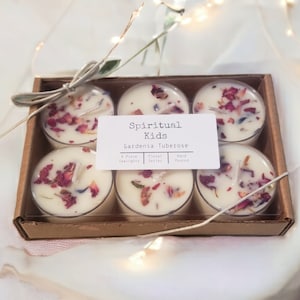 Gardenia Tuberose Soy Tealights: Hand Poured Floral Scented Candles