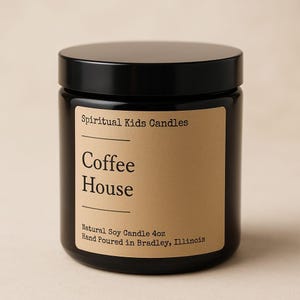 Coffee House Soy Candle 4oz Hand Poured with All Natural Soy wax and Fragrant/Essential Oils! | Birthday Gift | Christmas Gift