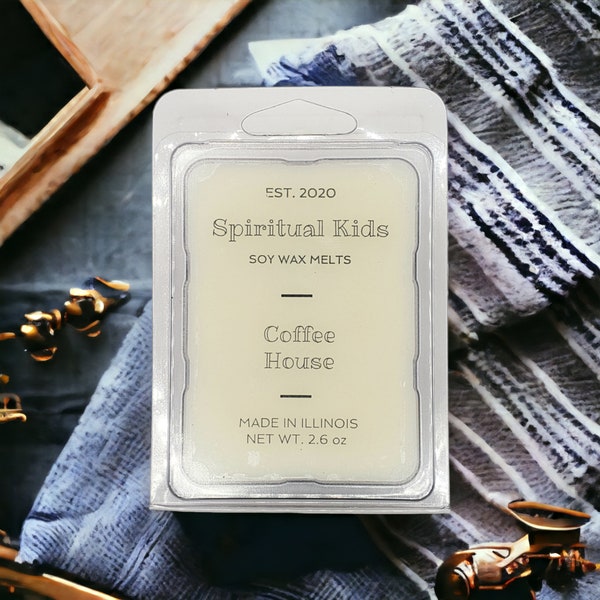 Coffee House Soy Wax Melts 2.6oz 6ct Hand Poured with Fragrant/Essential Oils! | Coffee Scented | Birthday Gift |