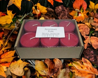 Harvest Gathering All Natural Soy Wax Tealights Hand Poured with Fragrant/Essential Oils
