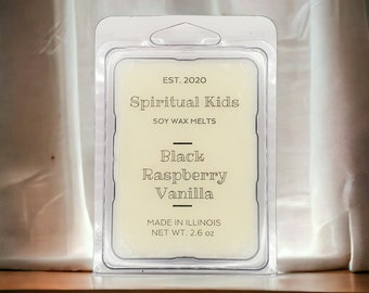 Black Raspberry Vanilla Soy Wax Melts - Hand Poured 2.6oz