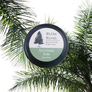 White Birch  8oz Black Tin Soy Candle Hand Poured with Fragrant/Essential Oils! | 35-40 Hour Burn Time | Holiday Candle | Woodsy Candle |