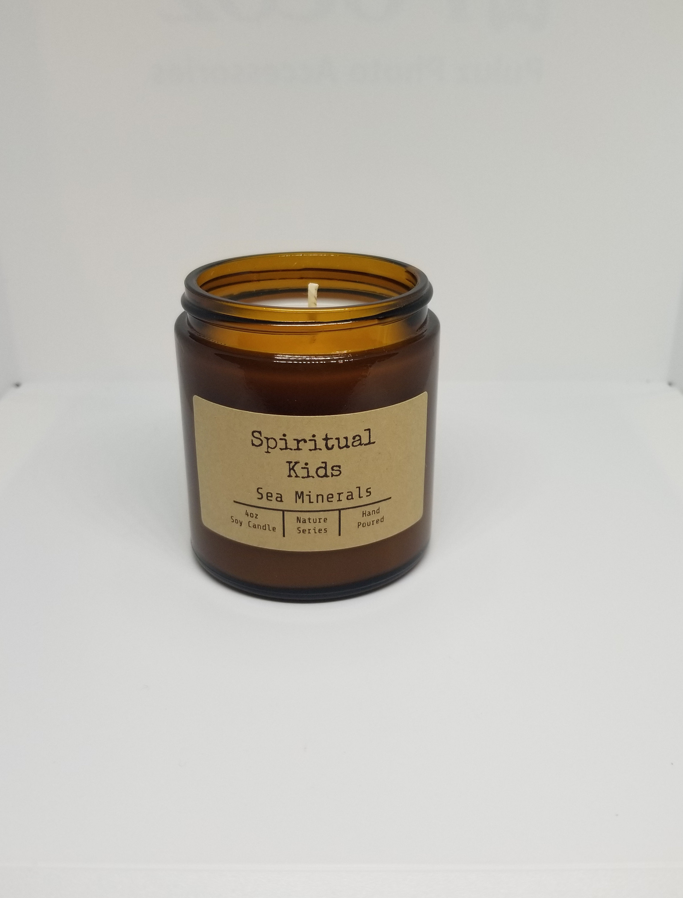 Sea Minerals 4oz Glass Jar Candle Hand Poured with All Natural Etsy