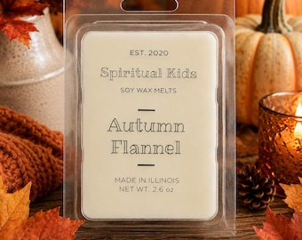 Autumn Flannel Soy Wax Melts: Hand Poured Fall Scent (2.6oz)